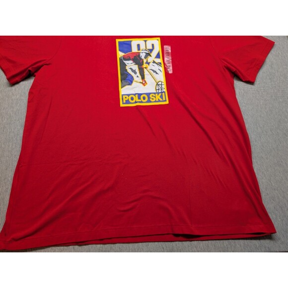 NWT Polo Ralph Lauren POLO SKI ‘92 Men's Short Sleeve T-Shirt Size 4XB Red - Picture 2 of 8